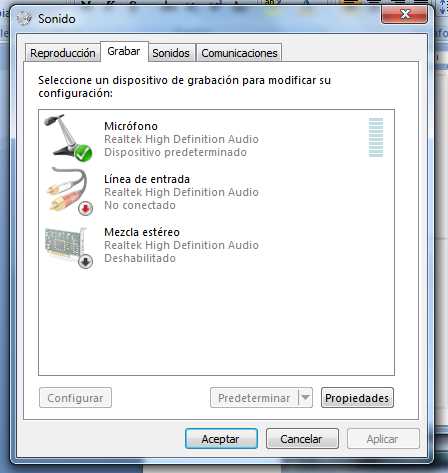 Mezcla Estéreo en Windows 7