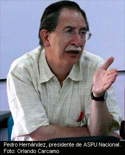 Pedro Hernández, presidente de ASPU Nacional